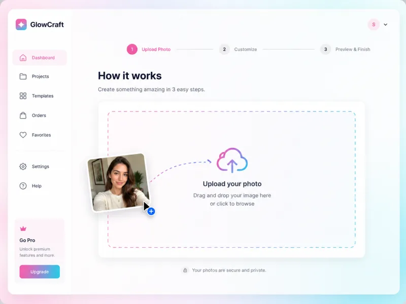 Step 1 — upload your photo to the AI anime avatar maker