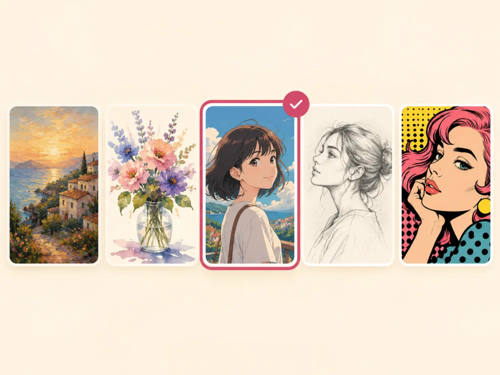 Step 2 — choose an art style for the transfer