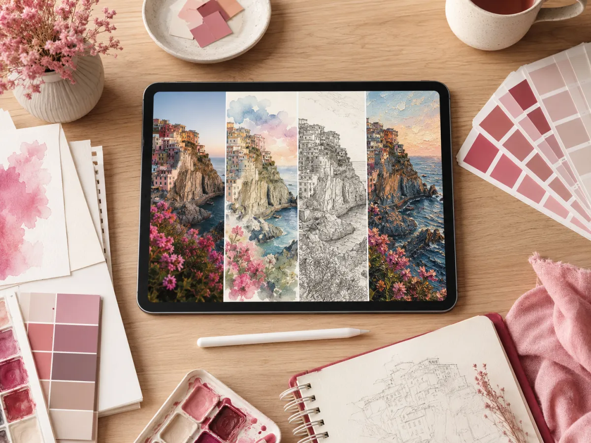 AI art style transfer for creative design projects