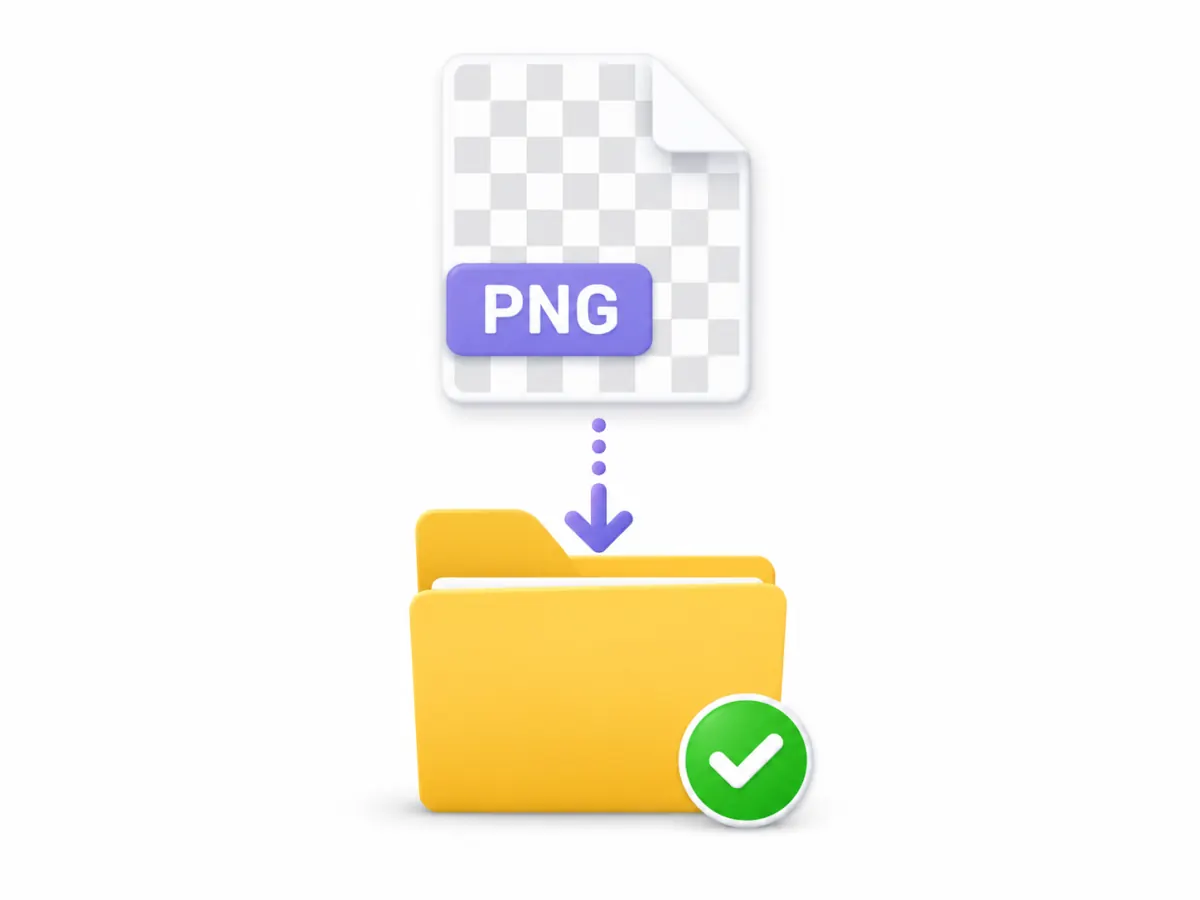 Step 3 — download the finished transparent PNG cutout to your device