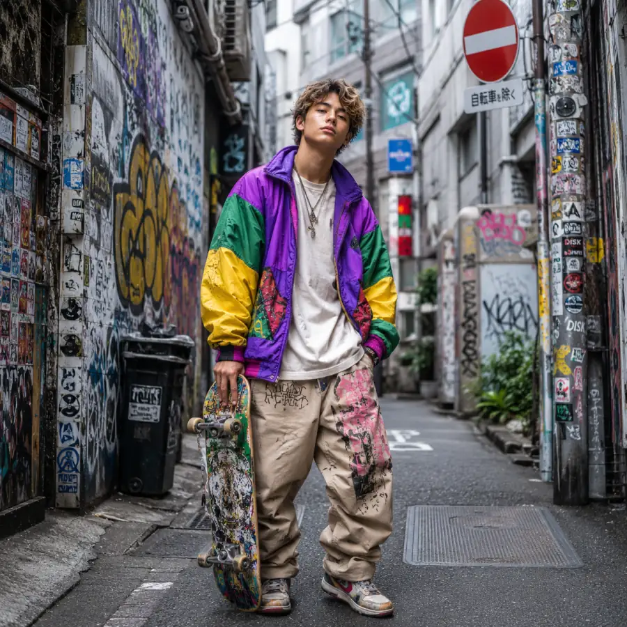 AI background remover use case — a streetwear skateboarder cut out for a social media post