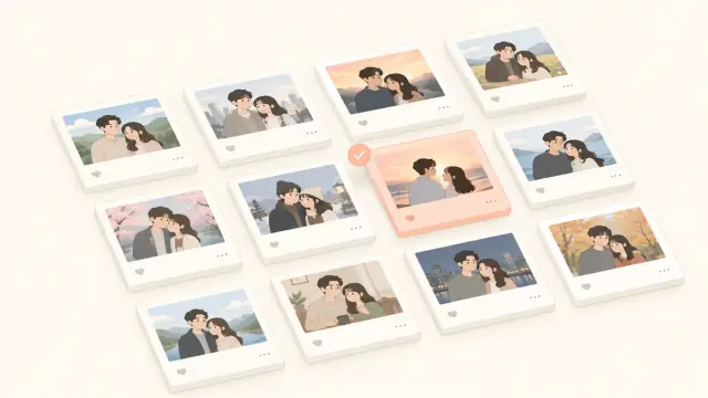 Step 2 — selecting a style or pasting a Gemini AI couple photo prompt inside the Imya.ai AI couple photo maker