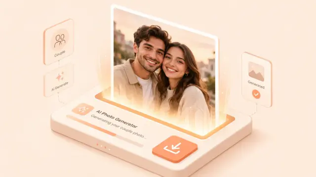Step 3 — generating, refining and exporting an HD AI couple photo from the Imya.ai AI couple photo generator