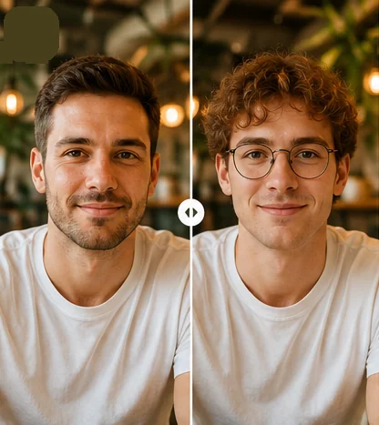AI Face Swap memes — friends swapping faces for a group photo