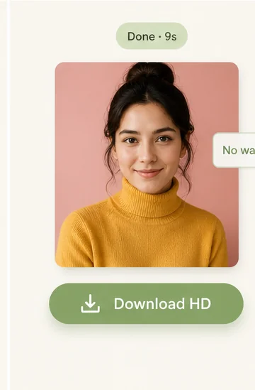 Step 3 — downloading the finished AI Face Swap photo in HD
