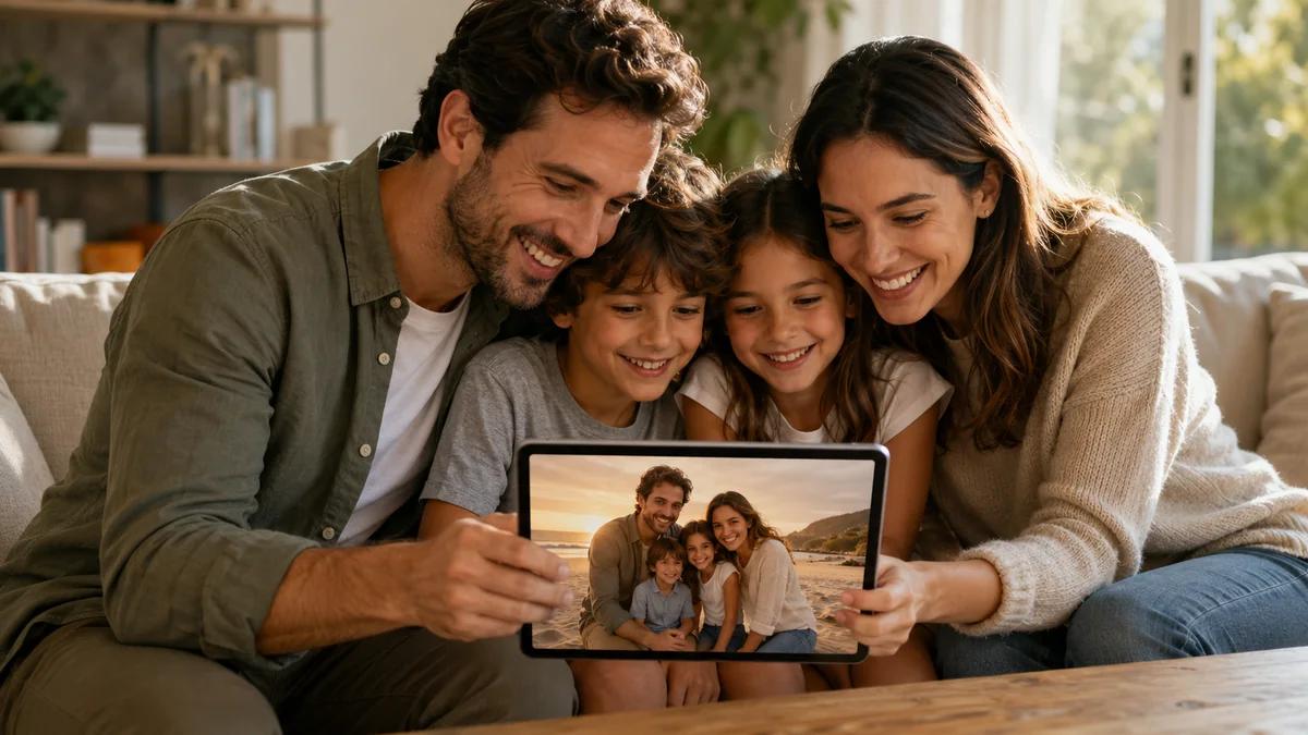 Step 3 — downloading the finished HD AI family photo from the Imya AI family photo generator