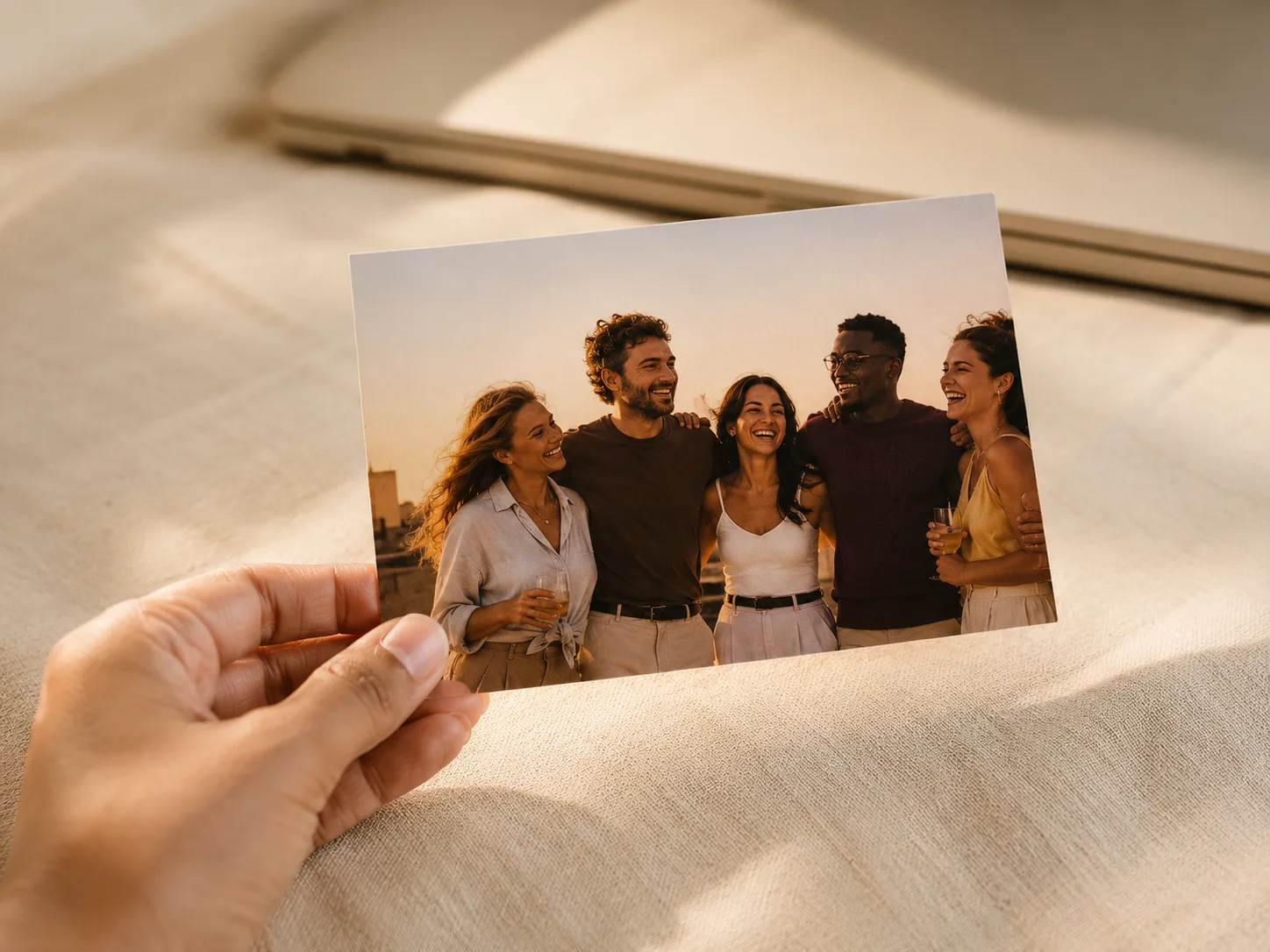 Step 3 — downloading the finished HD AI group photo from the Imya AI Group Photo Mixer