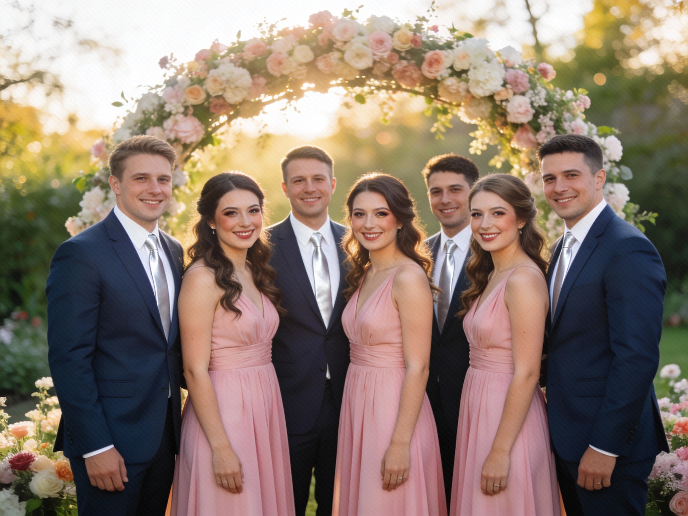 Wedding Party group photo style preview