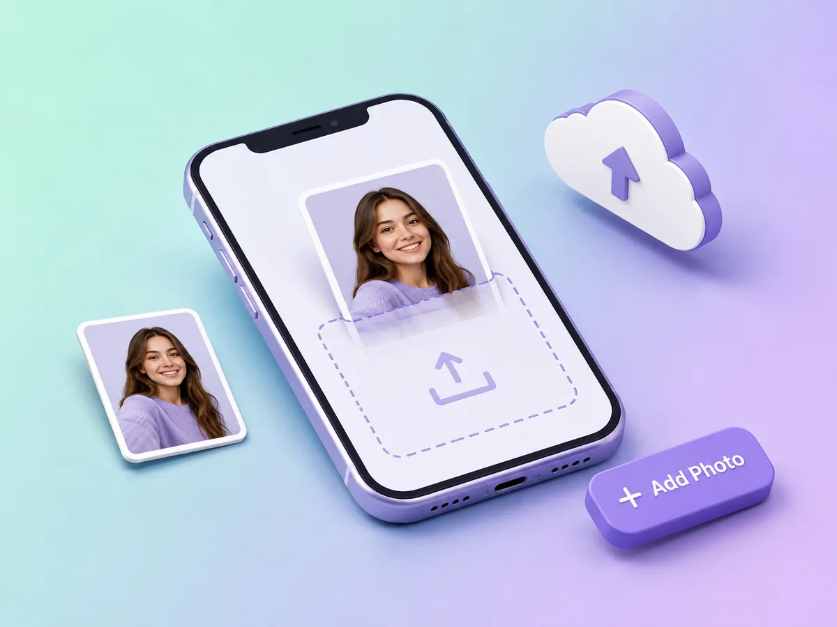 Step 1 — Upload your selfie to start the AI hairstyle changer