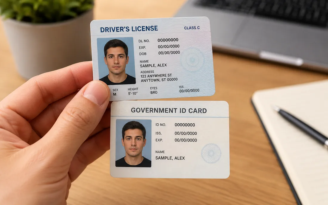 Driver's licence and government ID photo created with the AI ID Photo Maker