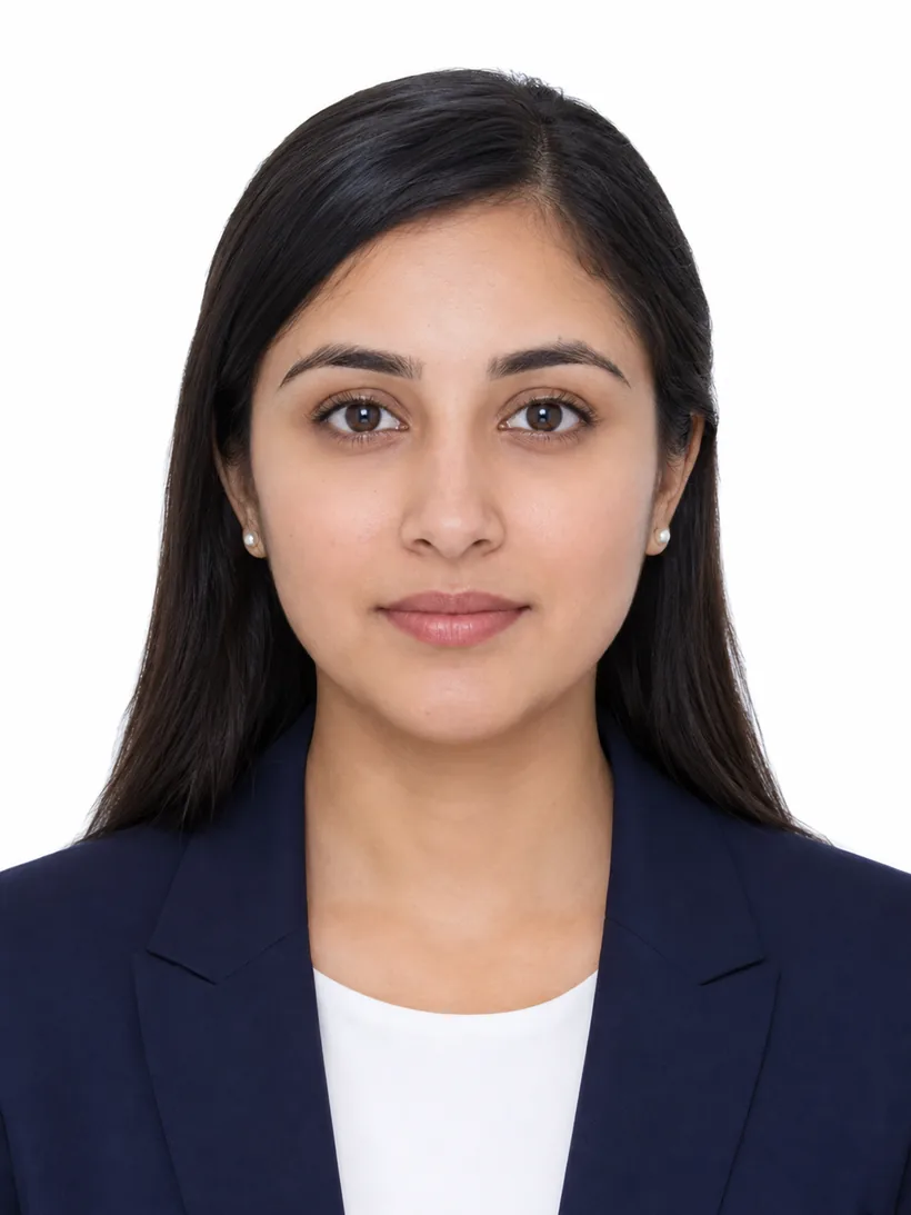 A finished ID photo made with the AI ID Photo Maker
