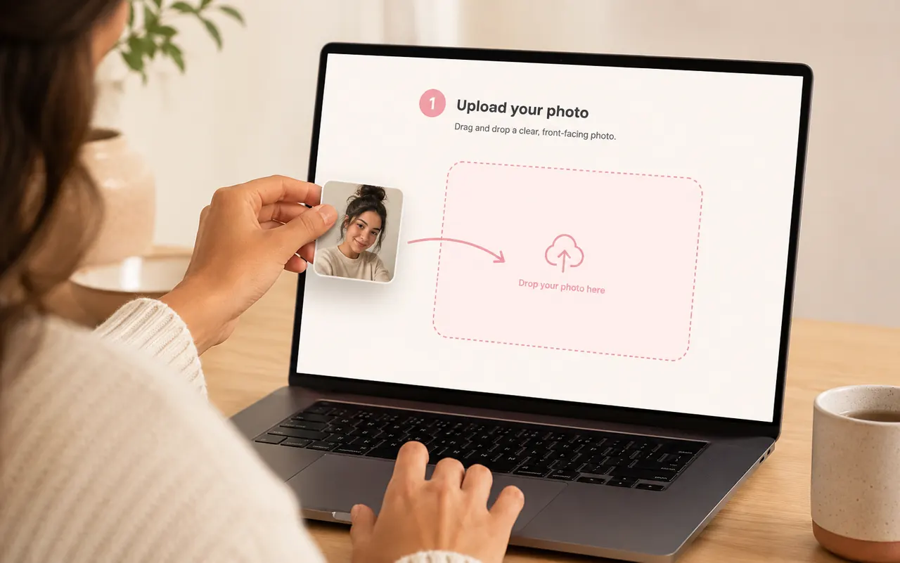 Step 1: upload a photo to the AI ID Photo Maker