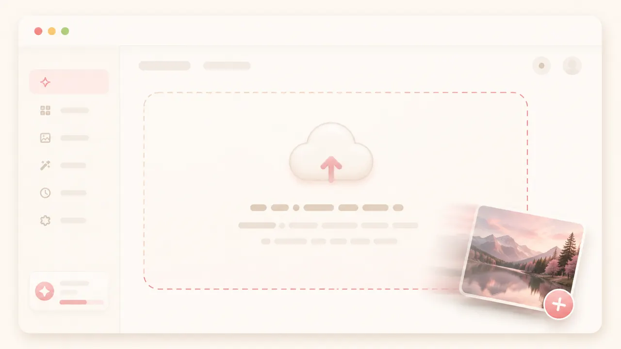 Step 1: drag and drop your low-resolution image into the AI image upscaler upload zone