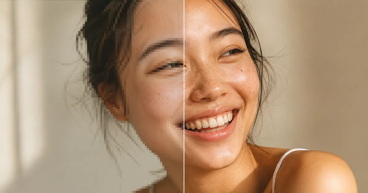 AI image upscaler preview