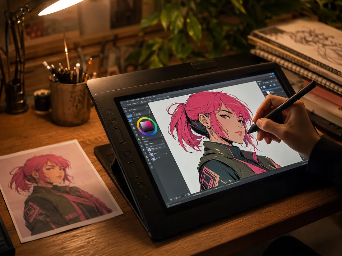 Upscale anime and illustration art with the AI image upscaler dedicated line-art mode