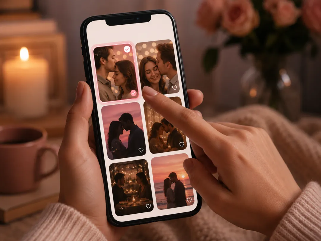 Step 2 — pick a kiss scene for your AI kissing video