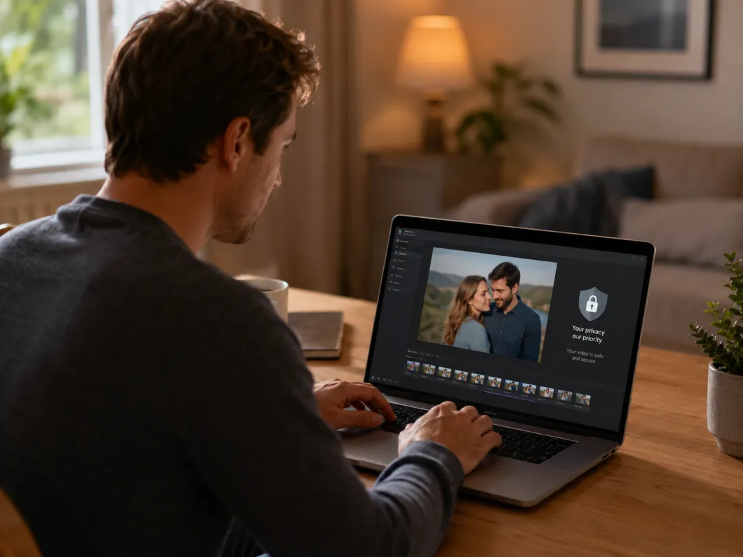 Create AI kiss videos privately from your own photos