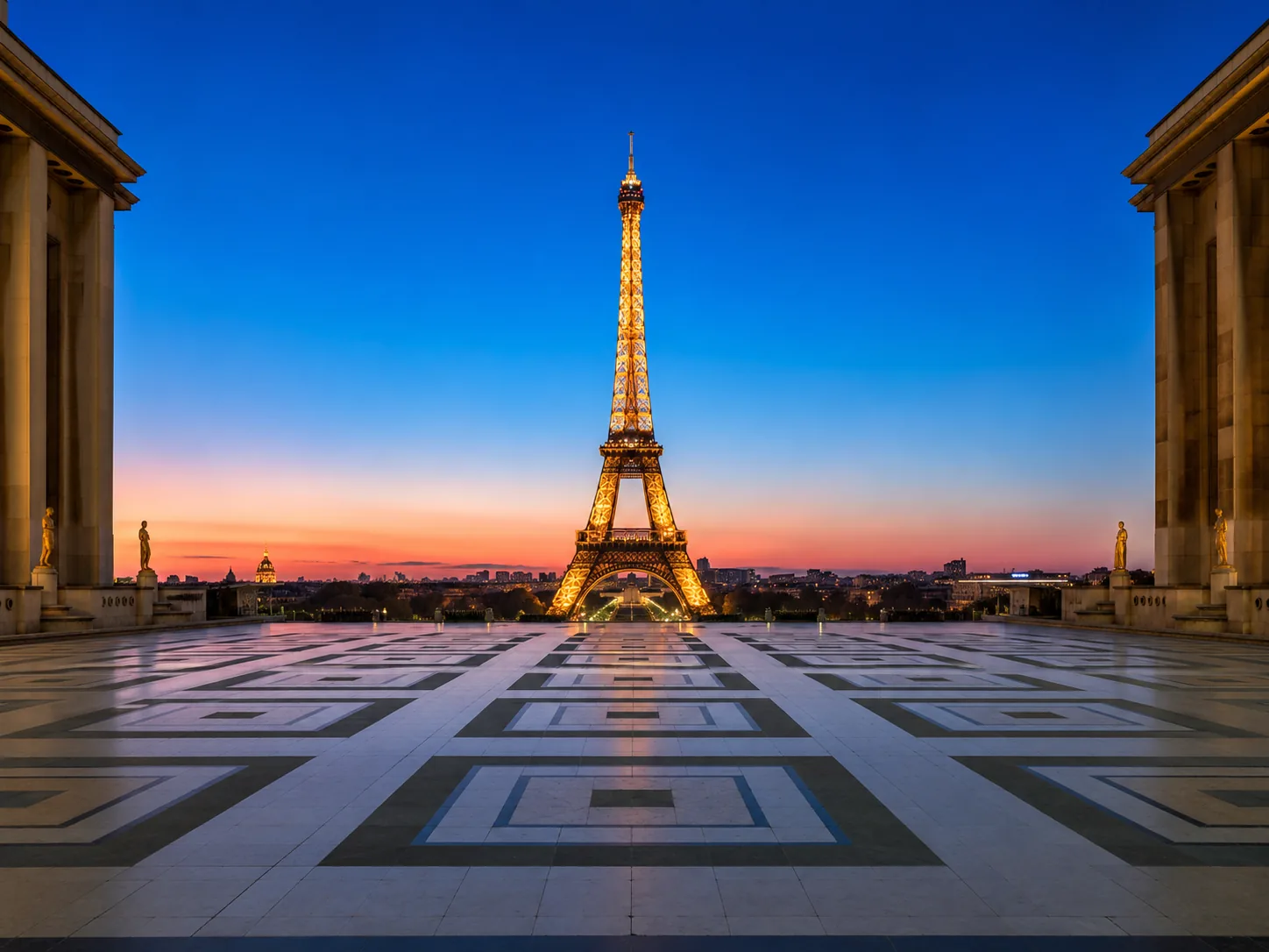 AI object remover use case — Eiffel Tower travel photo cleared of background tourists by the AI object remover