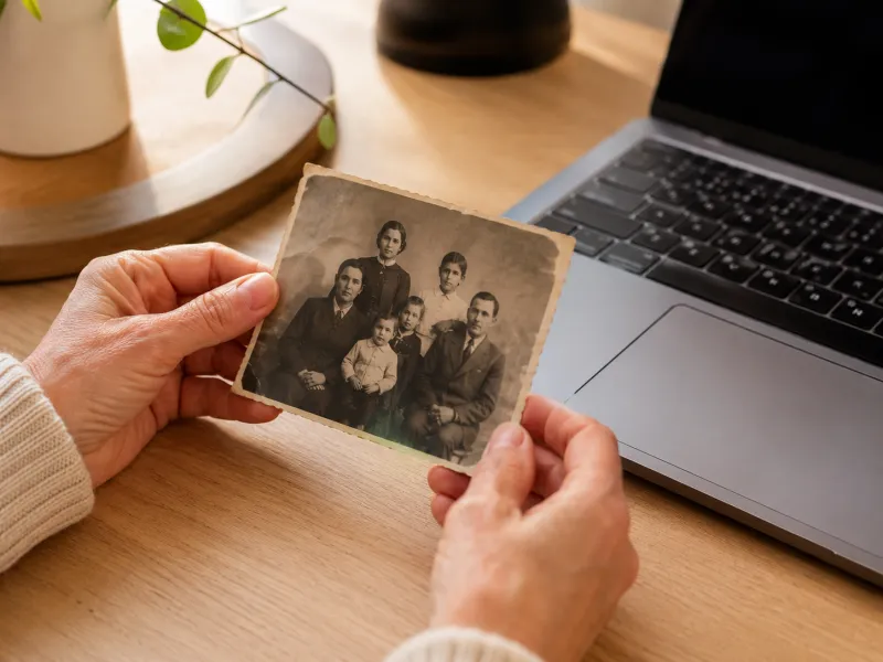 How to use AI Old Photo Revival step 1 — uploading an old family photo