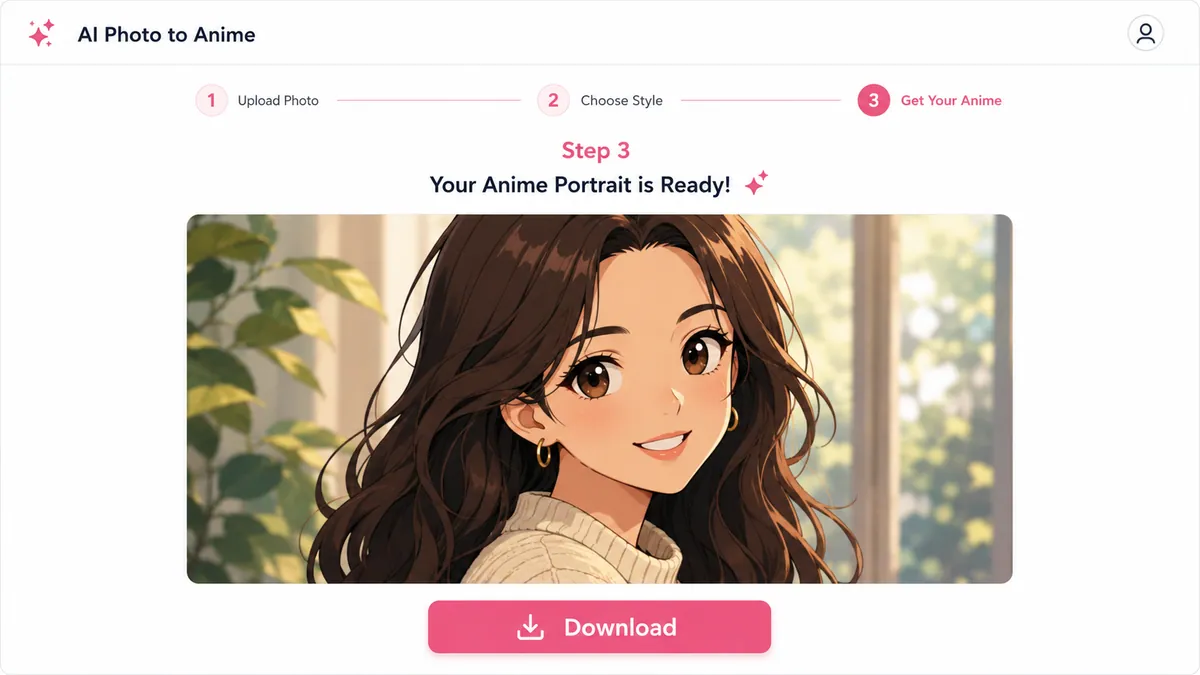 Step 3 — generate and download your anime picture