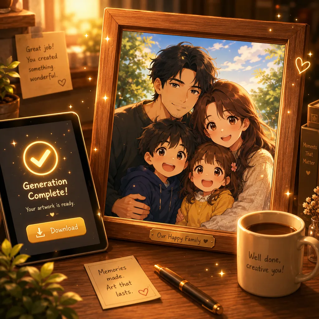 Step 3 — downloading finished Ghibli-style art with no watermark