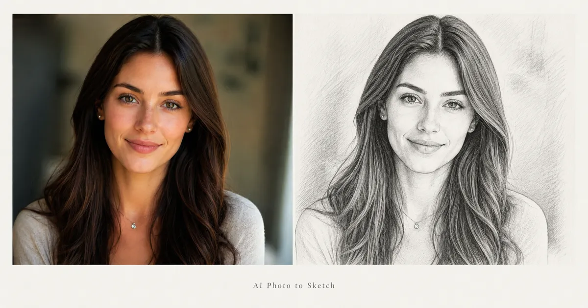 AI photo to sketch preview