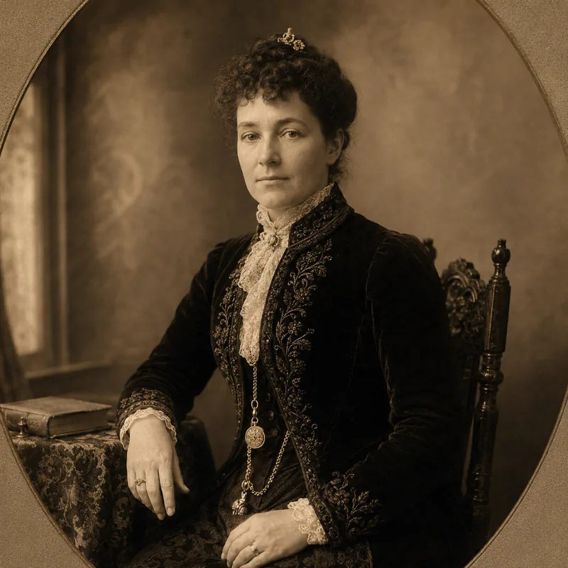 AI Time Travel Photo Victorian era — a portrait styled as an 1880s aristocrat