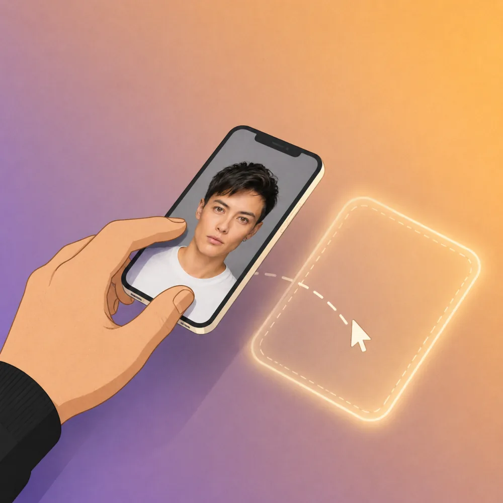 Step 1 — upload a portrait into the Imya AI Time Travel Photo maker