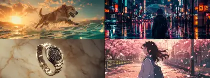 AI-generated cinematic frame — wide cyberpunk street scene preview for an AI text to video generator clip