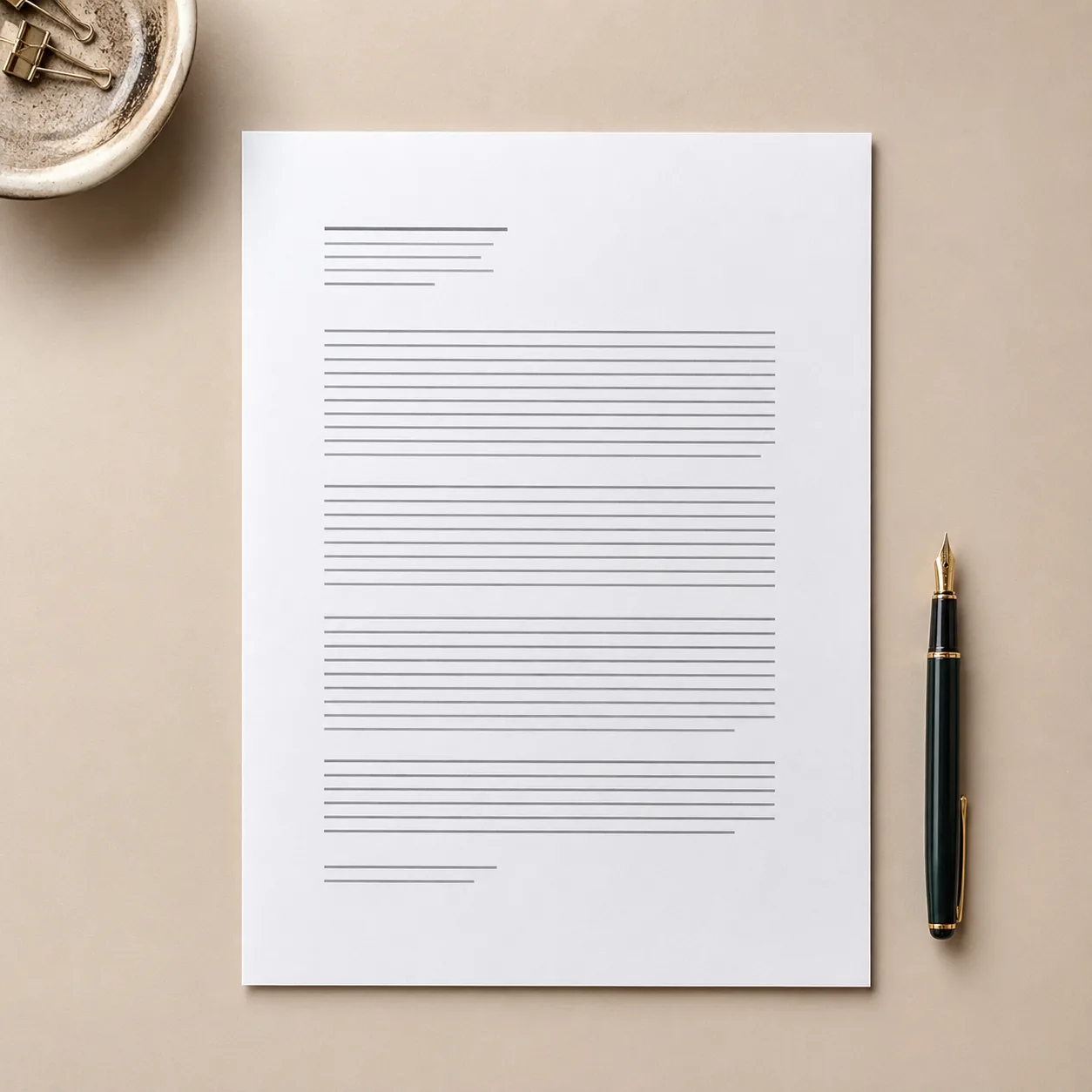 AI watermark remover use case — a printed document page with a PDF watermark cleanly erased