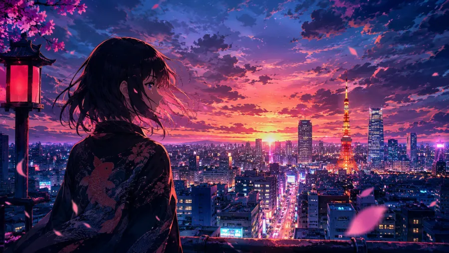 Google Omni AI video style — a vibrant anime scene