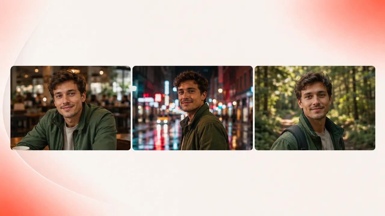 Kling 3.0 Elements — one consistent character across three different video scenes