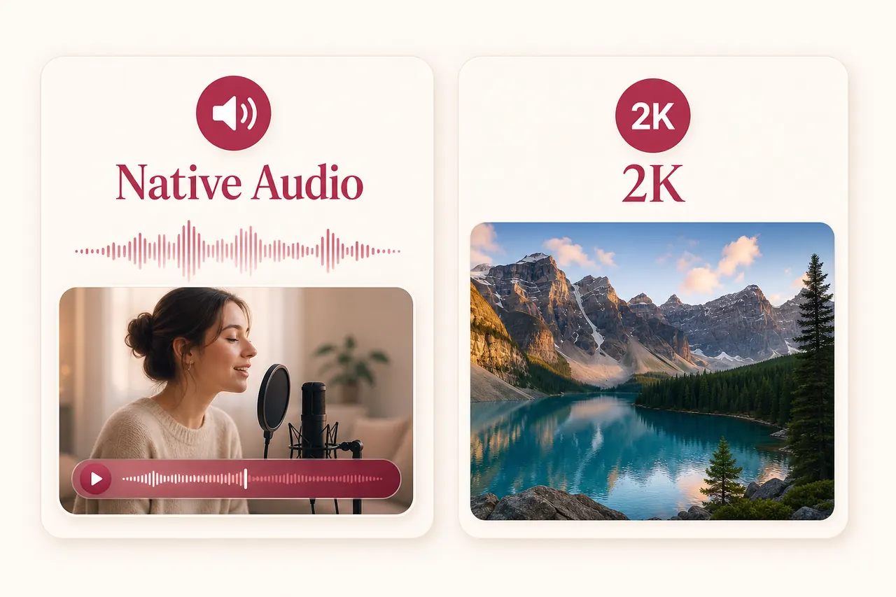 MiniMax H3 features: native audio waveform and 2K video quality