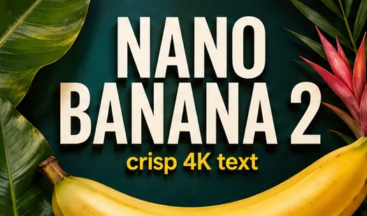 Crisp 4K text rendering on a designed AI poster