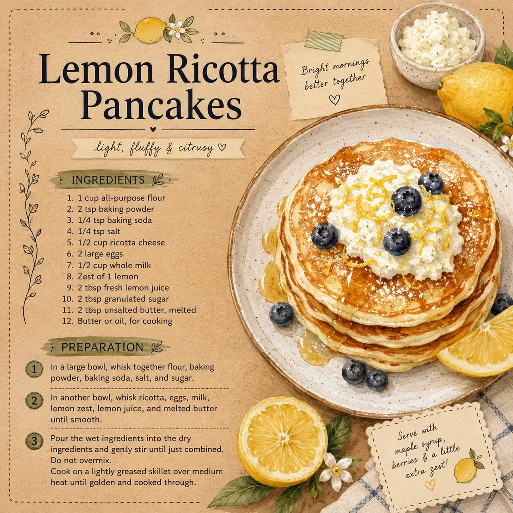 Nano Banana Pro example — an illustrated recipe card with readable ingredient text
