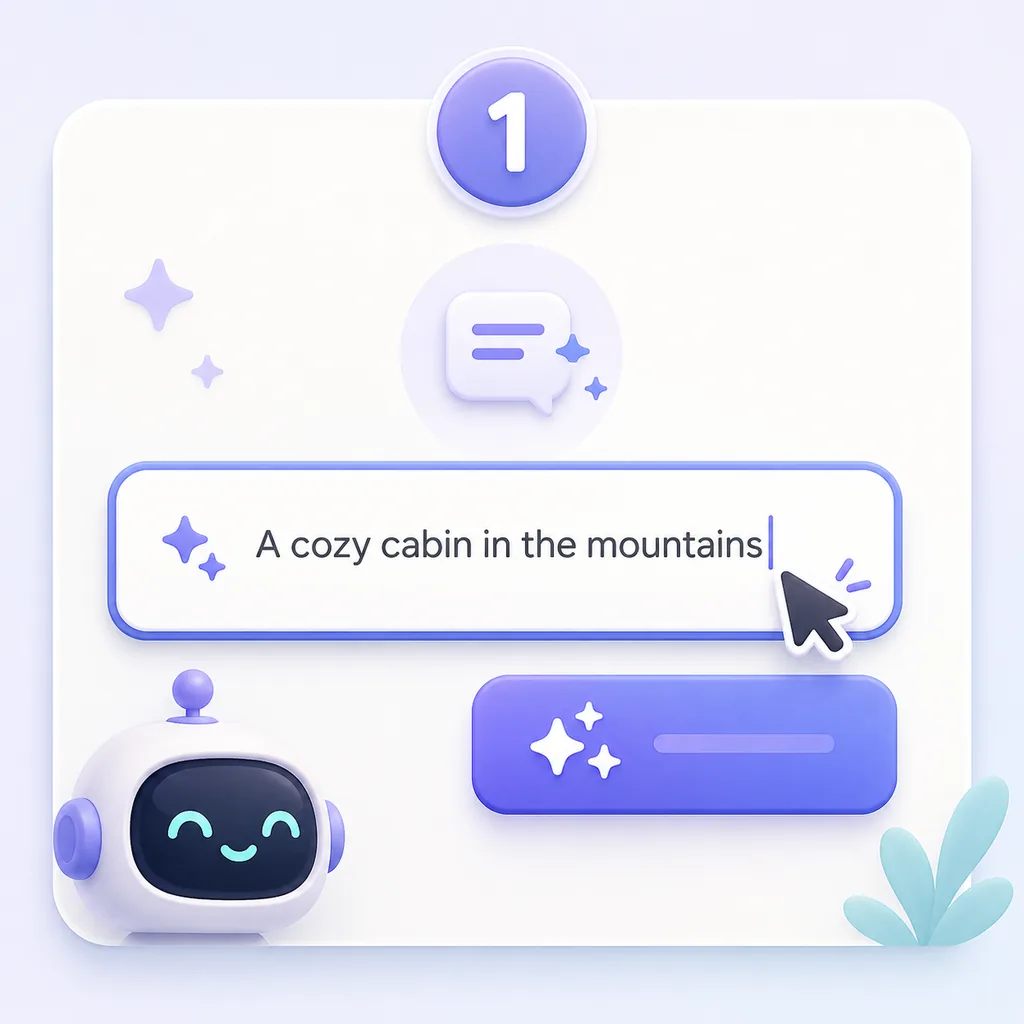 How to use Nano Banana Pro, step 1 — type a text prompt into the generator