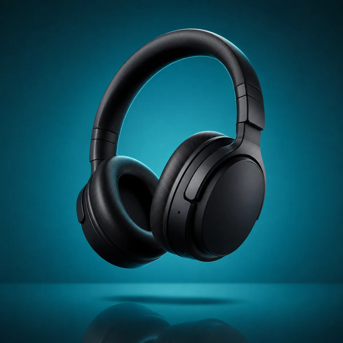 Nano Banana Pro prompt result — a floating headphones product hero shot