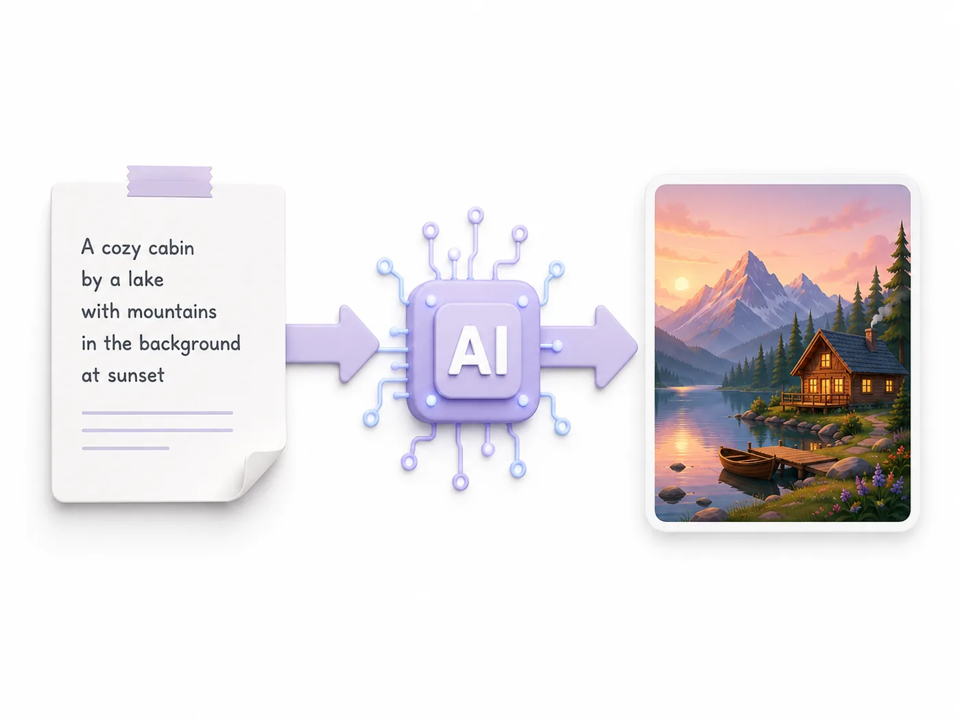 What is Nano Banana Pro — a text prompt flowing into an AI-generated image