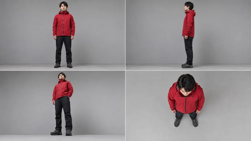 Qwen Image Edit 2511 camera angle control — one subject shown from four angles