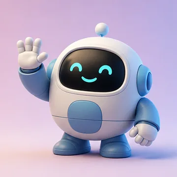 Seedream 4.0 stylized 3D render of a friendly waving robot mascot