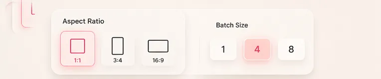 Step 2 — choosing aspect ratio and batch size