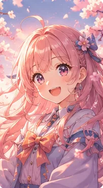 Vibrant anime-style illustration of a cheerful character