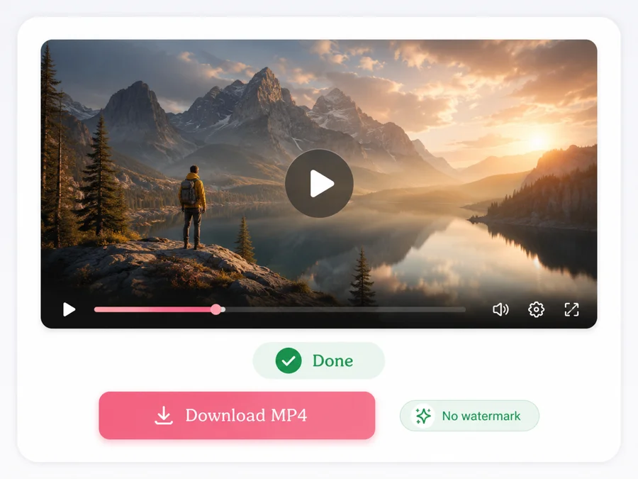 Step 3 — generate and download a watermark-free AI video on imya