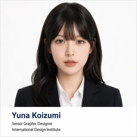 Premium business headshot with elegant studio lighting in a magazine-style poster