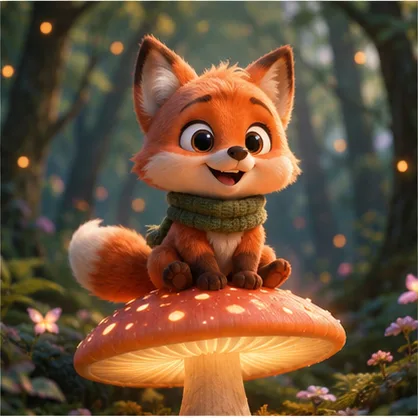 Z Image Turbo sample — 3D animated fox character