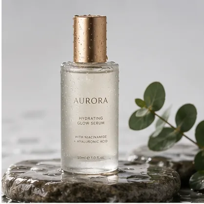 Z Image Turbo sample — studio product photo of a serum bottle