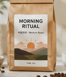 Z Image Turbo online result — coffee packaging with crisp bilingual printed text